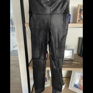 Spanx faux leather Moto leggings
